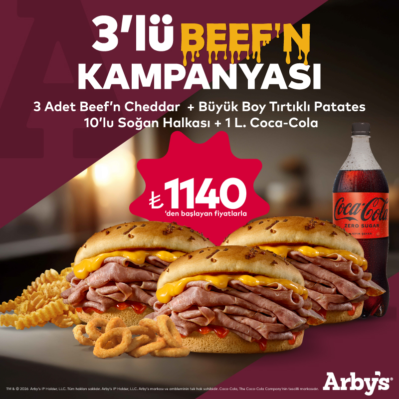 Arby’s®’den 3'lü Beef'n Kampanyası