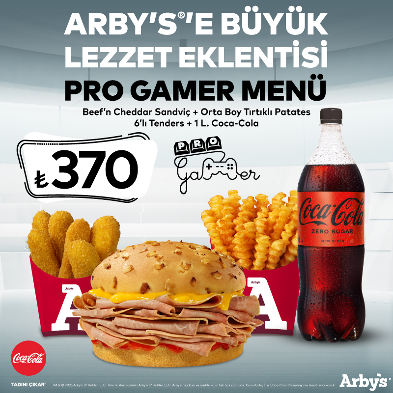 Arby’s®‘ den Pro Gamer Menü!