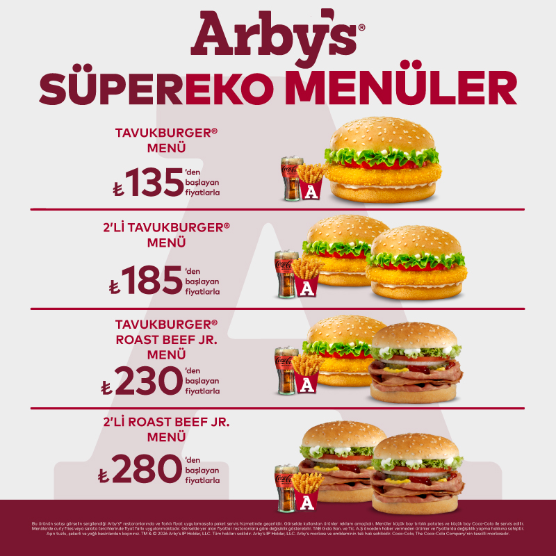Arby’s® Süper Eko Menüler
