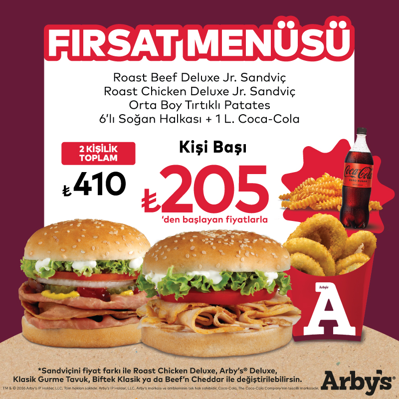Arby's® den Fırsat Menüsü